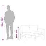 Garden Sofa with 1 Armrest 2-Seater Solid Wood Acacia 367630