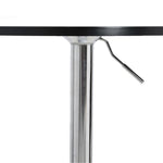 ZNTS Bar Table Black 60x60x90 cm Engineered Wood and Chromed Steel 4007193