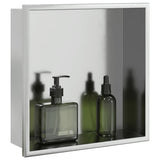 Shower Niche Brushed Silver 32x32x9 cm Stainless Steel 4005124
