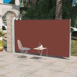 Patio Retractable Side Awning 160x300 cm Brown 317885
