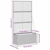Garden Trellis Planter Brown 105 x 30 x 170 cm Metal 366620