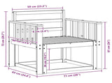 Outdoor Sofa Solid Acacia Wood Natural 3436226