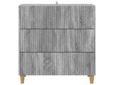 Drawer Cabinet Grey Sonoma 66 x 34.5 x 90 cm Engineered Wood 894611
