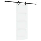 Sliding Door White and Black 73.5 x 198.5 cm Solid Pine Wood 3333523