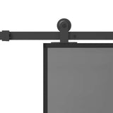 Sliding Door with Hardware Set 76x205 cm Tempered Glass&Aluminium 3333022