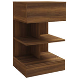 Bedside Cabinet Brown Oak 40x35x65 cm Engineered Wood 816045