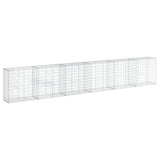 Gabion Basket with Cover 600x50x100 cm Galvanised Iron 3295147