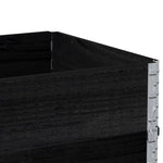 ZNTS Garden Planter Black 80x60 cm Solid Wood Pine 3295420