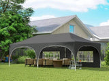 Outsunny 3 x 6m Pop Up Gazebo Shelter Sides, 6 Sandbags, Peak Top Garden Party Tent Marquee T3398P554950