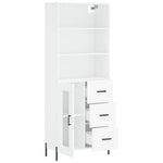 Highboard White 69.5x34x180 cm Engineered Wood 3189517