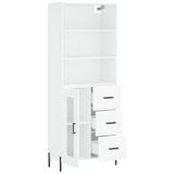 Highboard White 69.5x34x180 cm Engineered Wood 3189517