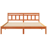 Bed Frame Brown 200 x 200 cm Solid Pine Wood 872361