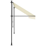 Retractable Awning Cream 400x150 cm Fabric and Steel 368749