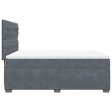 Box Spring Bed with Mattress Dark Grey 140x190 cm Velvet 3290913