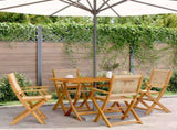 Folding Chairs 4 pcs Beige Solid Wood Acacia 3214571