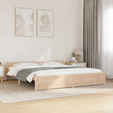 Bed Frame without Mattress Solid Wood 180x200 cm Super King Super King Size 815059