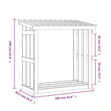 Firewood Rack White 108x64.5x109 cm Solid Wood Pine 822428