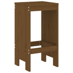 5 Piece Garden Bar Set Honey Brown Solid Wood Pine 3157748