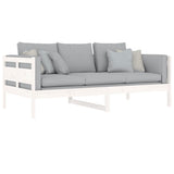 Day Bed without Mattress White Solid Wood Pine 90x190 cm Single 820308