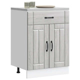 Kitchen Base Cabinet Lucca Grey Sonoma Engineered Wood 853733