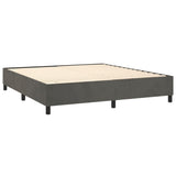Box Spring Bed Frame Dark Grey King Velvet 3121157