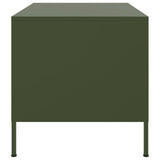 ZNTS Coffee Table Olive Green 68x50x50.5 cm Steel 843034