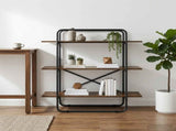 Bookshelf 3-Tier 100 x 35 x 105 cm PB Smoked Oak 8007794