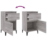 ZNTS Bedside Cabinets 2 pcs Grey Sonoma 40x35x70 cm 819721