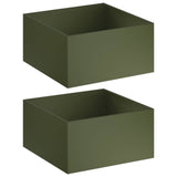 Garden Planter 2 pcs Olive Green 80 x 80 x 40 cm 8005113