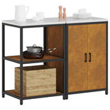 Kitchen Storage Set HATTEM 2 pcs Rusty Steel 3392693