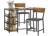 Three-Piece Compact Bar Table Set - Brown/Black T3398P423901