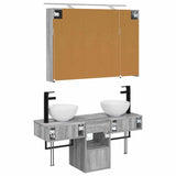 Bathroom Cabinet Set 4 pcs Grey Sonoma Engineered Wood 3406260