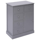 Sideboard with 10 Drawers Grey 113x30x79 cm Wood 284176
