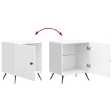 Bedside Cabinet High Gloss White 43 x 34.5 x 50 cm 895493