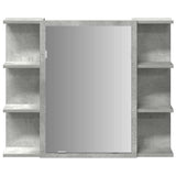 4 Piece Bathroom Furniture Set Concrete Grey Engineered Wood 3324850