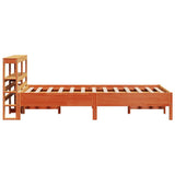 Bed Frame without Mattress Wax Brown 90x200 cm Solid Wood Pine 3306158