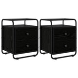 Bedside Cabinet 2 pcs Black Oak 40 x 36.5 x 50 cm 8007624