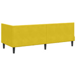 Corner Bed Frame with Headboard Yellow 80 x 200 cm Velvet 42016334