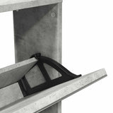 Shoe Cabinet with Mirror 5-Layer Concrete Grey 63x17x169.5 cm 3228281