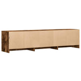 TV Cabinet with LED Smoked Oak 165 x 34 x 40 cm Engineered Wood 8006561