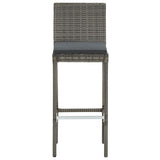 5 Piece Garden Bar Set Grey Solid Wood Acacia and Poly Rattan 3295299