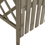 Pergola with Gate 116x40x204 cm Grey Solid Firwood 316393