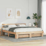 Bed Frame with Headboard Brown 180 x 200 cm Solid Pine Wood 3385673