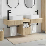 Bathroom Furniture Set 3 pcs Sonoma Oak Engineered Wood 3405599