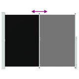 Patio Retractable Side Awning 220x300 cm Black 313423