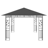 Gazebo with Mosquito Net 4x3x2.73 m Anthracite 180 g/m 47973