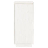 Shoe Cabinet White 35x35x80 cm Solid Wood Pine 813536