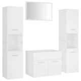 Bathroom Furniture Set White Engineered Wood 3071045
