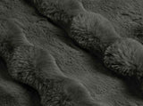 Anti-Slip Faux Rabbit Fur Blanket Olite Dark Grey 240 x 270 cm 42021804