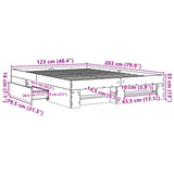 Bed Frame without Mattress Sonoma Oak 120x200 cm Engineered Wood 3295480